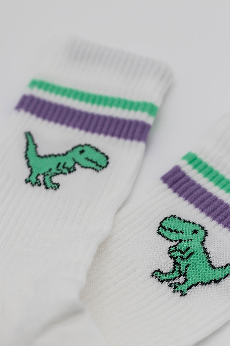 TIRY Dino Socks White