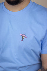 Tiry Eis Unisex Dino T-Shirt Blau