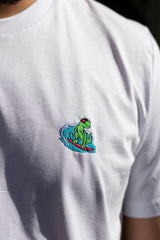SURF TIRY Unisex Dino T-Shirt Weiss