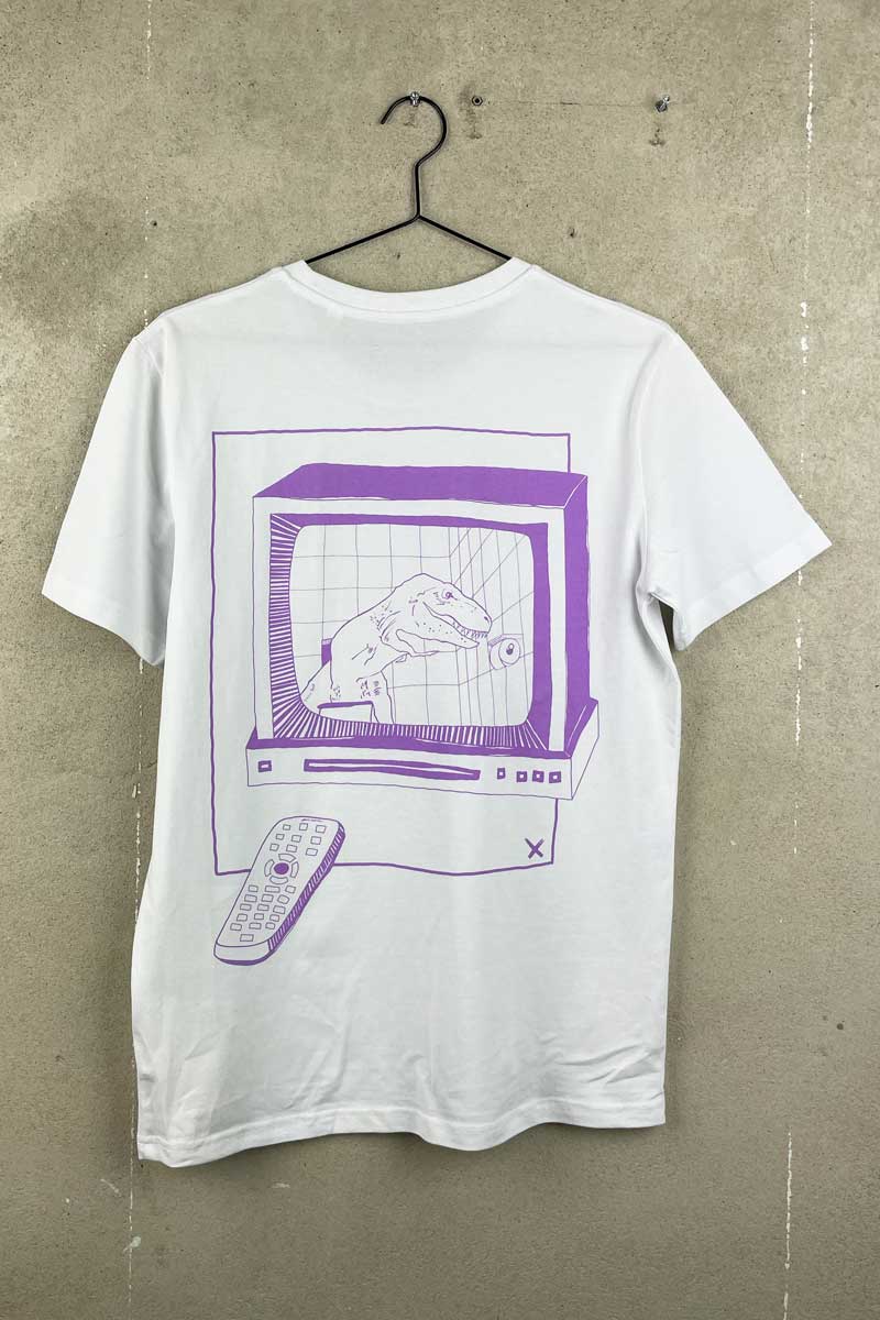 KLO TIRY Unisex Dino T-Shirt White
