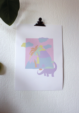 PASTELL-DINO POSTER DIN-A3 Poster KREUZUEBER 