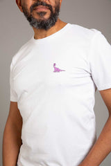 HALSY T-Shirt Weiss mit Dinostick Kreuzueber