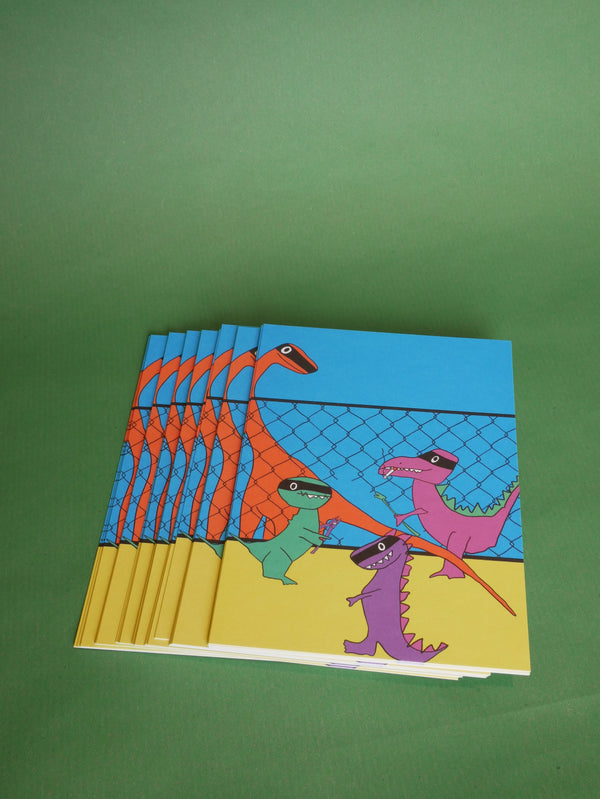 BANDITEN DINO POSTKARTE DIN-A6 Postkarte KREUZUEBER 