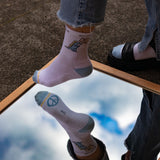 DUMMY No War Dino Socks White