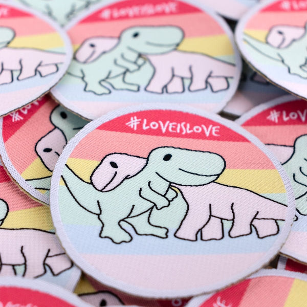 Pride Rainbow Patch Love Dino